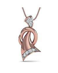 Diamoire Jewels - Multicolor Pave Set 7 Diamond Pendant Inspired By Nature In 10kt Rose Gold - Lyst