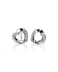 Fiorelli - Metallic Clear Cz Ribbon Heart Earrings - Lyst