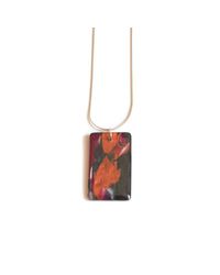 JoJo Blue Design - Multicolor Bronze Sunset Rectangle Pendant - Lyst