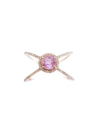 Ri Noor - Multicolor Pink Sapphire And Fancy Yellow Diamond Ring - Lyst