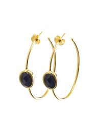 EMELLi Jewellery - Multicolor Oracle Hoop Earrings Onyx - Lyst