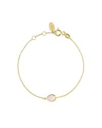 Latelita London - Metallic Pisa Mini Teardrop Bracelet Gold Rose Quartz - Lyst
