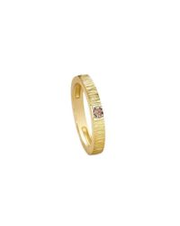 Sandy Leong - Metallic Commitment Thin Ring With Champagne Diamond - Lyst