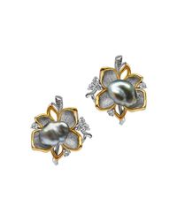 Chekotin Jewellery - Multicolor Flower Eden Earrings - Lyst
