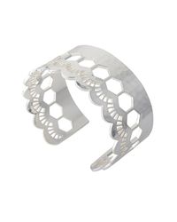 Murkani Jewellery - Metallic Lace Silver Edge Cuff - Lyst