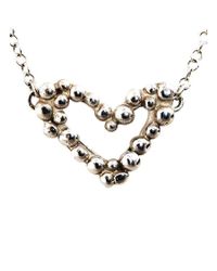 Charlotte Cornelius - Metallic Silver Bubble Heart Necklace - Lyst
