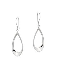 Desert Pearl - Metallic Sterling Silver Open Tear Drop Earrings - Lyst