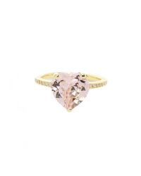 Oh my Christine Jewelry - Metallic Heart Shape Morganite Ring - Lyst