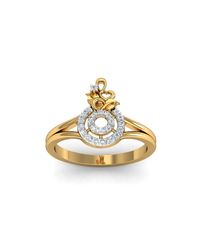 Diamoire Jewels - Metallic 18kt Yellow Gold Pave 0.24ct Diamond Infinity Ring - Lyst