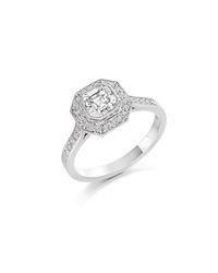 Marmalade Fine Jewellery - Metallic Iris Platinum And Asscher Cut Diamond Ring - Lyst