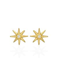 Ayalla Joseph - Metallic Stars Earrings Yellow Gold - Lyst