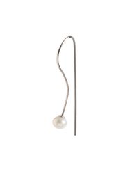 Dutch Basics - Metallic Silver Pearl Drop Earring - Lyst