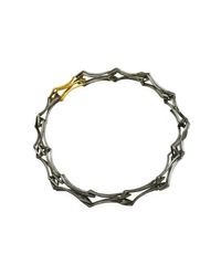 Lattis Design by Gina Pankowski - Metallic Double Diamond Link Bracelet In 18kt Gold And Darkened Sterling Silver - Lyst