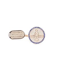 Conges - Multicolor Yellow Gold Scarab Ring With Sapphires And Diamonds - Lyst