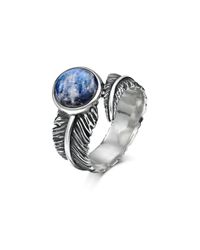 Becky Rowe - Multicolor Moonstone Feather Silver Ring - Lyst