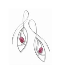 Janice Zethraeus - Metallic Silver Ruby Frond Earring - Lyst