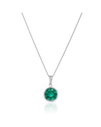 Nehita Jewelry - Metallic White Gold Doublet Emerald Birthstone Pendant - Lyst
