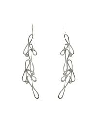 Botta Gioielli - Multicolor Long White Infinity Earrings - Lyst
