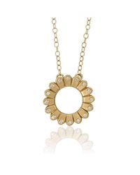 Flora Bhattachary Fine Jewellery - Metallic Lotus Hoop Pendant - Lyst