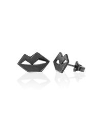 Ilda Design - Multicolor Unspoken Oxidised Silver Earrings - Lyst