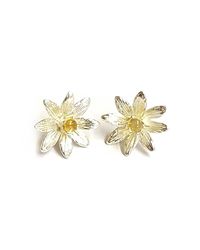 Andrew O Dell Jewellery - Metallic Sterling Silver & Citrine Celandine Studs - Lyst