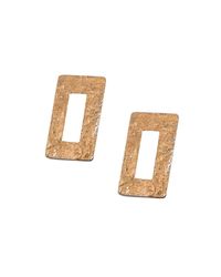 Genna Design - Metallic Frame Gold Leaf Studs - Lyst