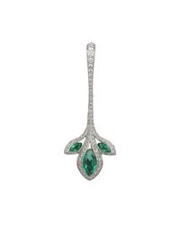 Baenteli - Multicolor White Gold & Emerald Royale Lys Necklace | - Lyst