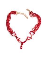 Lainey Papageorge Designs - Red Coral Puzzle Neckpiece - Lyst