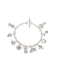 Lily Blanche - Pink Pearl & Silver With 10 Silver Magical Charms - Lyst