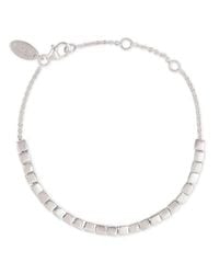 Neola - Metallic Cube Silver Bracelet - Lyst