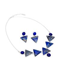 Lia Chahla - Midnight Blue Necklace And Earring Set - Lyst