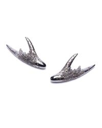 Suciyan - Multicolor Sterling Silver Goddess Wing Sapphire And Diamond Earrings - Lyst