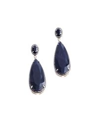 M's Gems by Mamta Valrani - Blue Dark Magic Drop Earrings With Onyx And Diamonds - Lyst