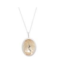 Augustine Jewels - Metallic Citrine Silver Necklace - Lyst