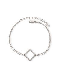 Maviada - Metallic Bodrum Rhodium Plated Sterling Silver Bracelet Medium - Lyst
