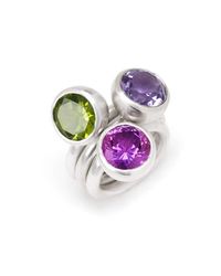 Tina Engell - Metallic Cup Silver Rings - Lyst