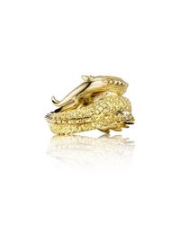Alexander Jewell - Metallic Dragon Tail Ring - Lyst