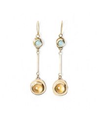 Susan Driver - Multicolor One And Only Citrine And Swiss Topaz Drop Earrings - Lyst