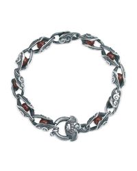 Suciyan - Multicolor Dragon Knot Red Agate And Ruby Sterling Silver Bracelet - Lyst