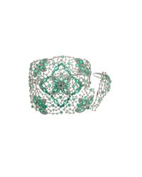 Gaydamak - Multicolor Emerald Ring And Cuff Bracelet - Lyst