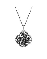 Fei Liu - Metallic Cascade Stud-size Pendant In Black Rhodium - Lyst