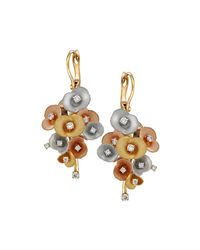 Chekotin Jewellery - Multicolor Bouquet Of Flowers Eden Earrings - Lyst