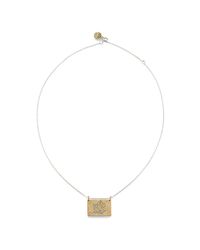 House of Alaia - Metallic Four Agreements Book Necklace In Bronze - Lyst