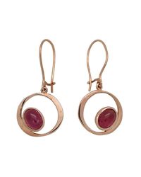 Lainey Papageorge Designs - Metallic Rubelite Orbit Earrings - Lyst