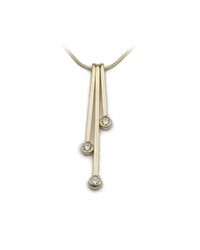 ORTAK Metallic Gold Diamond Pendant Large