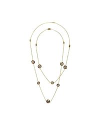 BCOUTURE - Metallic Smoky Topaz Long Necklace - Lyst