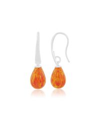Lavan - Orange Opal Teardrop Earrings - Lyst