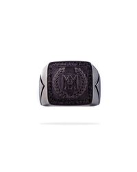 MARCOS DE ANDRADE - King Signet Ring In Titanium Black for Men - Lyst