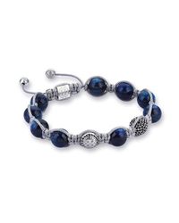 Atolyestone London - Blue Kyanite Macrame Bracelet for Men - Lyst