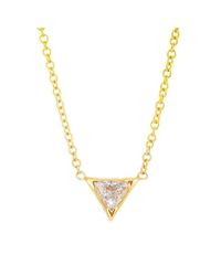 Alexis Danielle Jewelry - Metallic Trillion Necklace Yellow Gold - Lyst